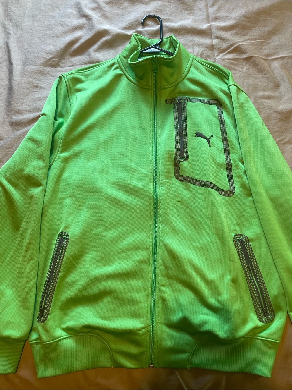 Puma Men’s Neon Green Lightweight Track Jacket